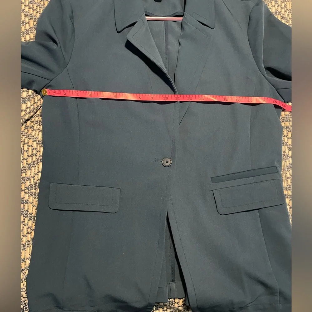 Women's Blue Blazer / Halston large - Picture 4 of 5